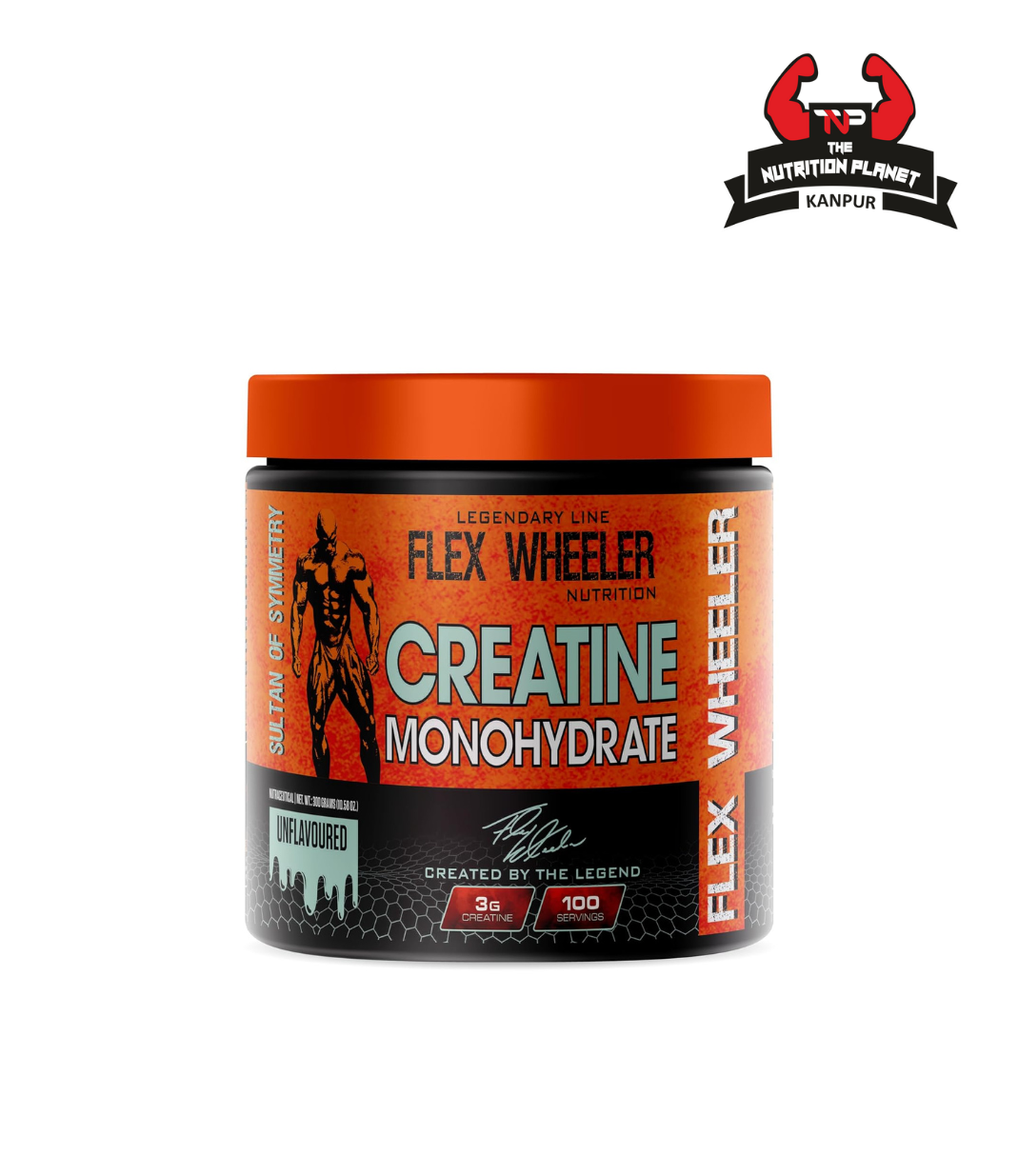 Flex Wheeler Nutrition Creatine - 100 Servings (300g) | Pure Micronized Creatine Monohydrate for Strength and Muscle Growth